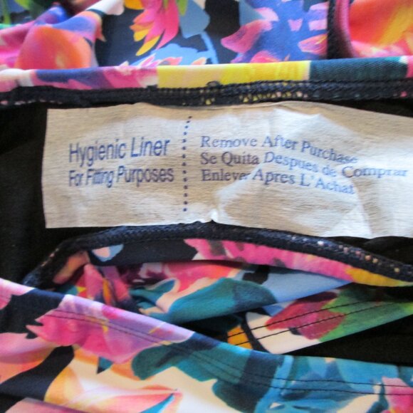 Swim Solutions Garden Dreams Flutter-Sleeve Swimsuit NWT Sz 14 - Picture 10 of 12